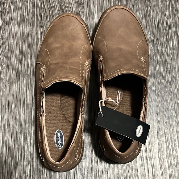 Dr. Scholl's Brown Suede Loafers with Elastic Goring - Picture 6 of 8